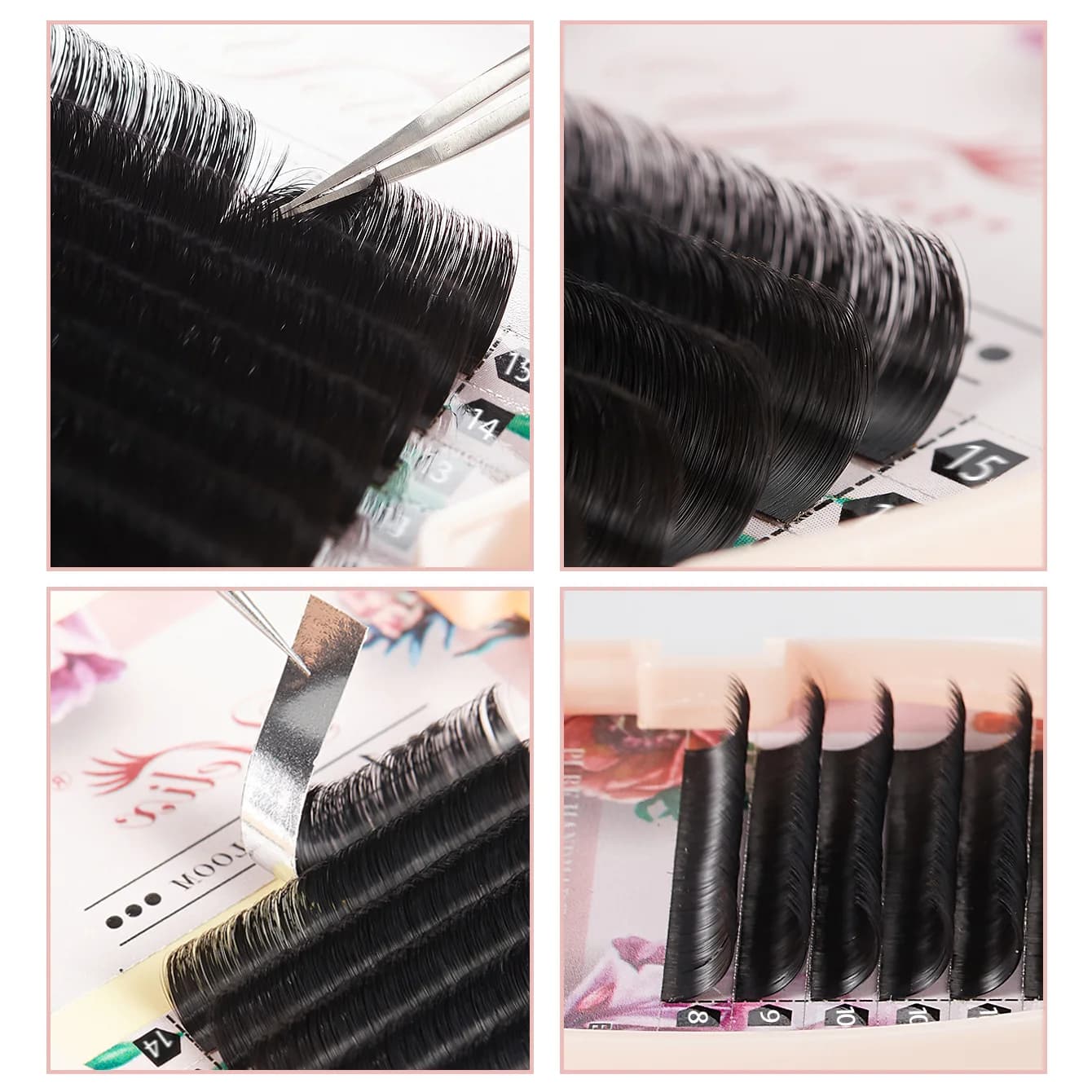 תוספות ריסים Easy Fan Mega Volume, 0.03/0.05 מ"מ