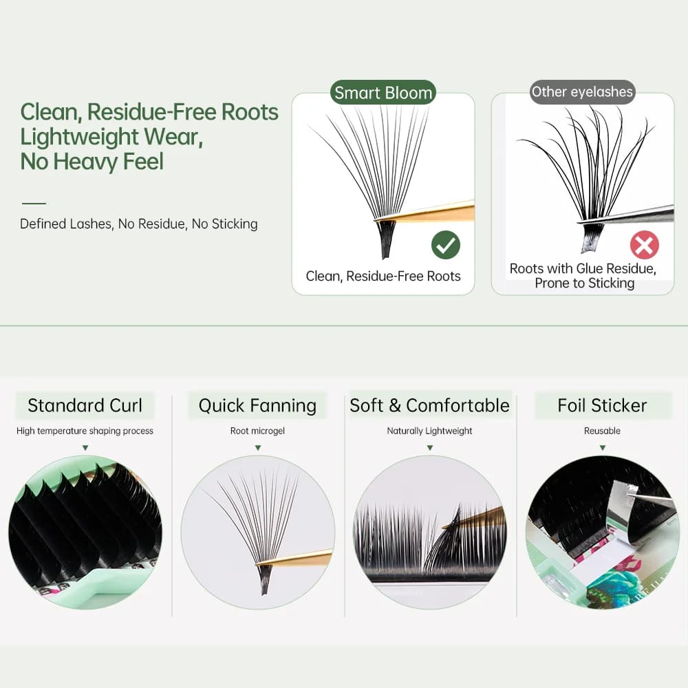 ריסים Smart Bloom Seamless Root Easy Fan Volume