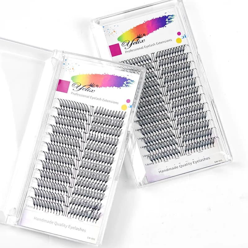 ריסים להארכה מוכנים בסגנון שועל קומיקס (Volume Fan)