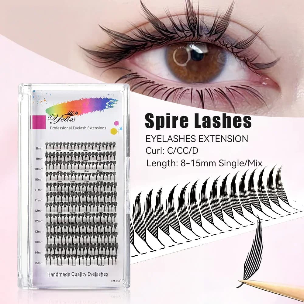 ריסים נפרדים בצורת נוצה Brazilian Volume דגם Spire