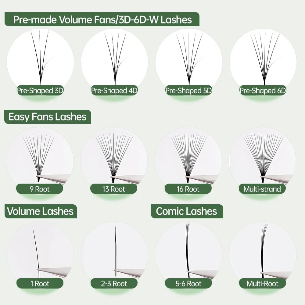 ריסים Smart Bloom Seamless Root Easy Fan Volume