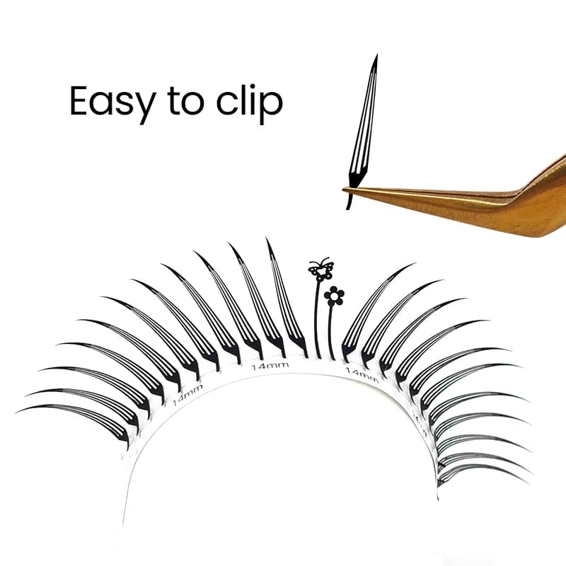 ריסים להארכה מוכנים בסגנון שועל קומיקס (Volume Fan)