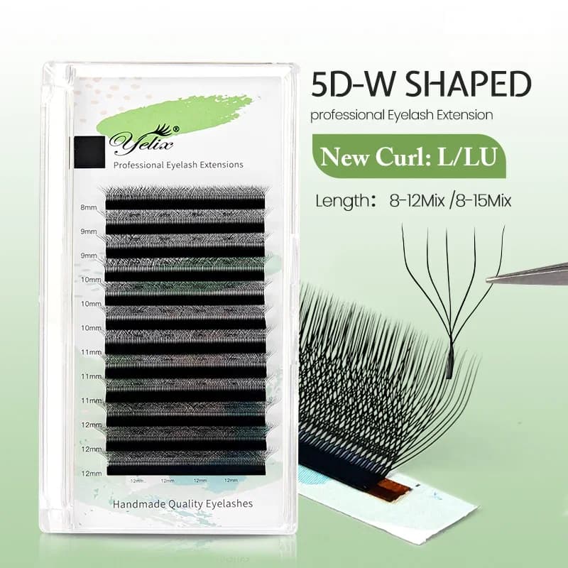 תוספי ריסים נפח מראש 5D בצורת W